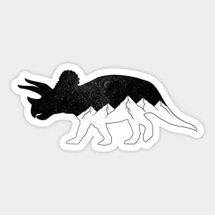 Cosmic Triceratops Sticker